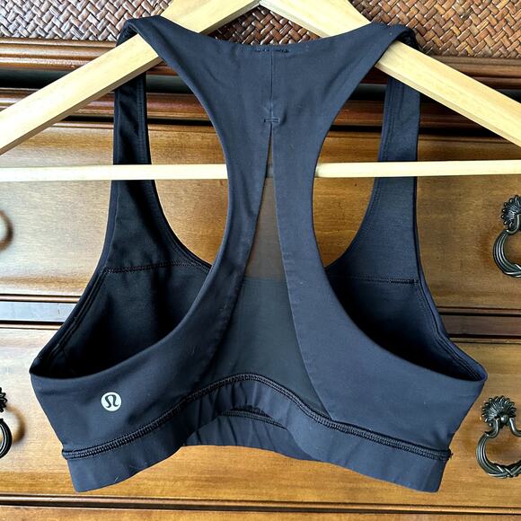Lululemon Activewear Invigorate  Raceback Black Sport Athletic Bra Size 6 - Picture 9 of 10